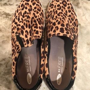 EUC cheetah print slip on shoes size 11